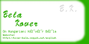 bela kover business card